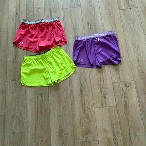 Under Armour Women's Shorts - Red, Purple, and Yellow